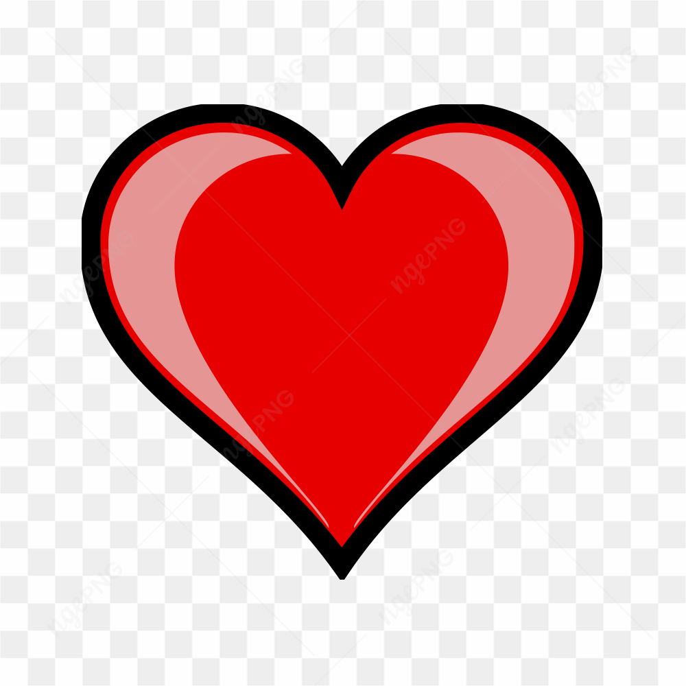 Red Heart Vector PNG File