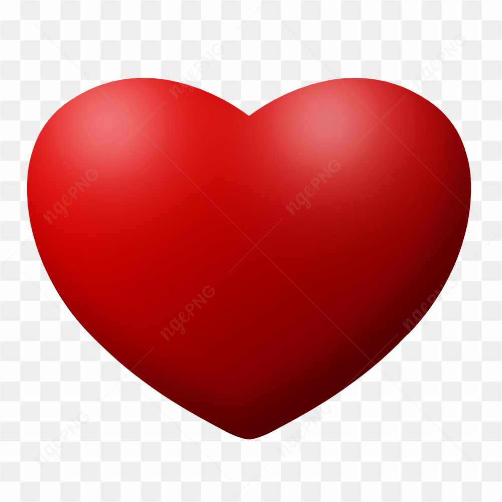 Red Heart Vector PNG Transparent Image