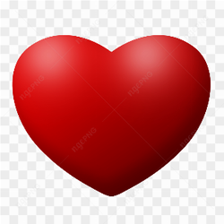 Red Heart Vector PNG Transparent Image