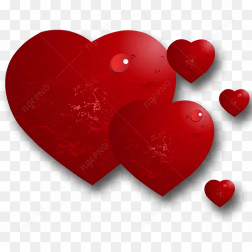 Two Hearts PNG Photo