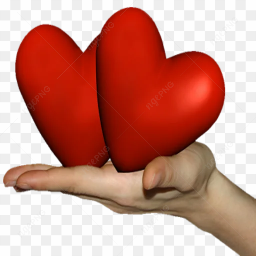 Two Hearts PNG Transparent Image