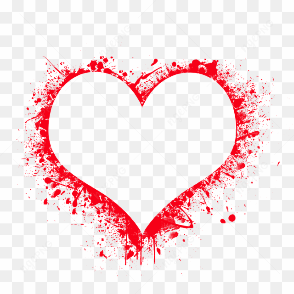 Valentines Day Heart Splash PNG