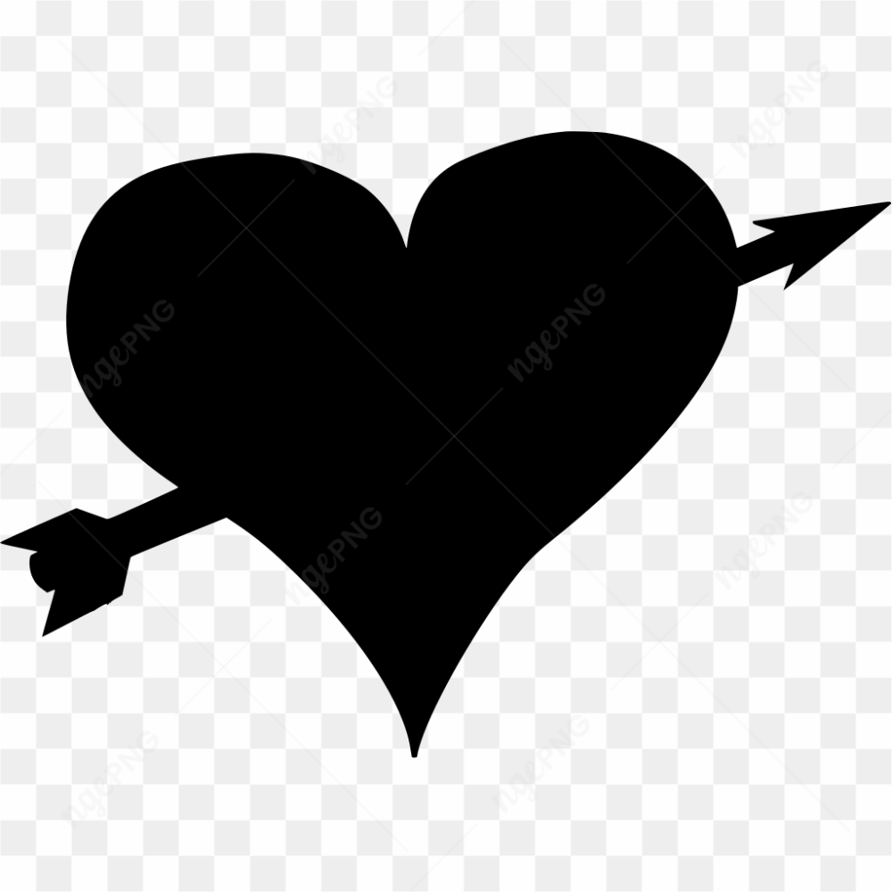 Vector Heart Arrow Transparent Background