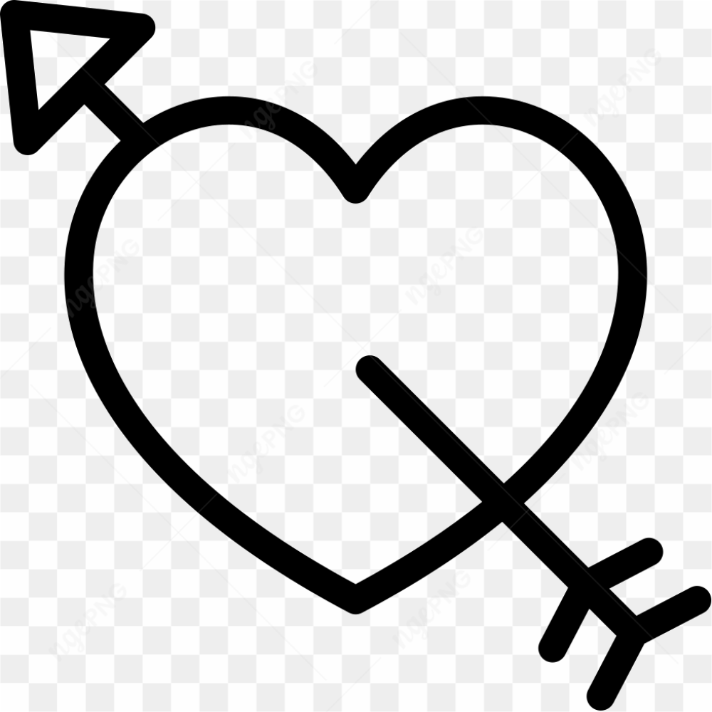 Vector Heart Arrow Transparent PNG