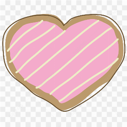 Vector Heart Cookie PNG Clipart