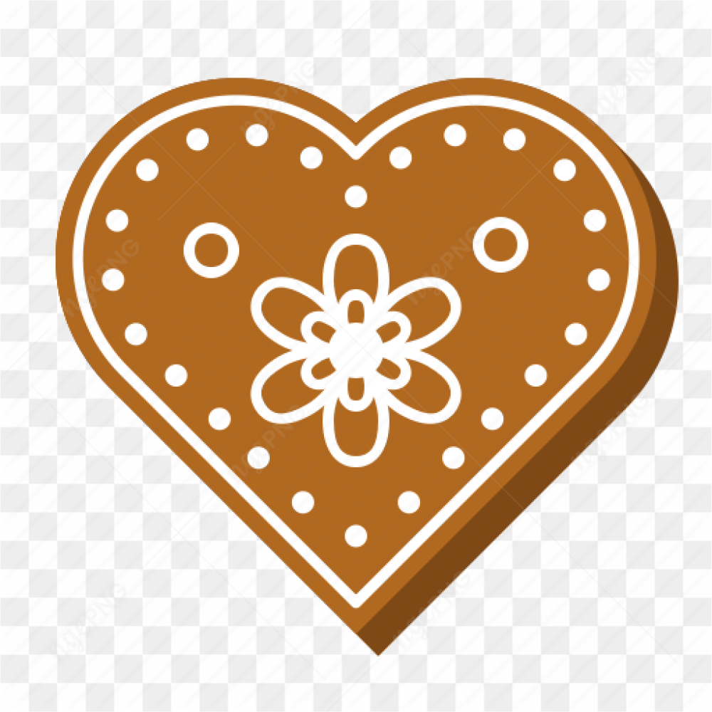 Vector Heart Cookie PNG File