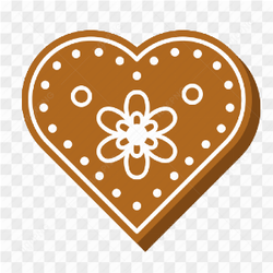 Vector Heart Cookie PNG File