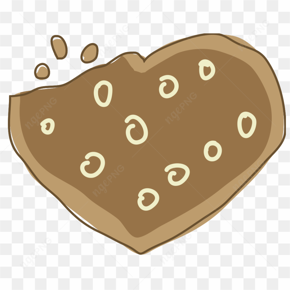 Vector Heart Cookie PNG Transparent Image