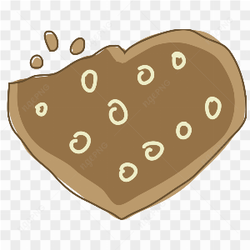 Vector Heart Cookie PNG Transparent Image