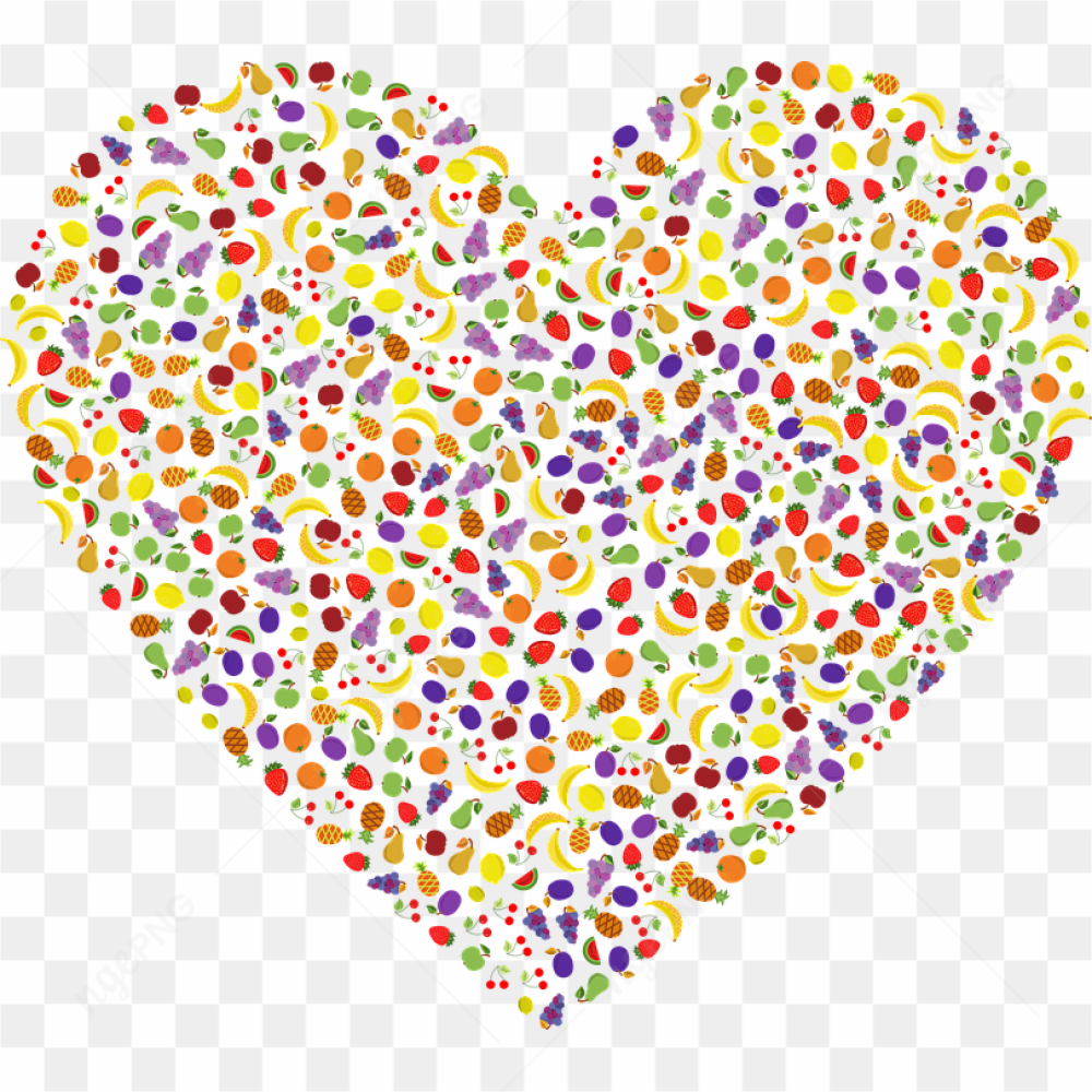Vector Heart Fruit PNG Clipart