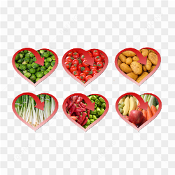 Vector Heart Vegetables PNG Clipart