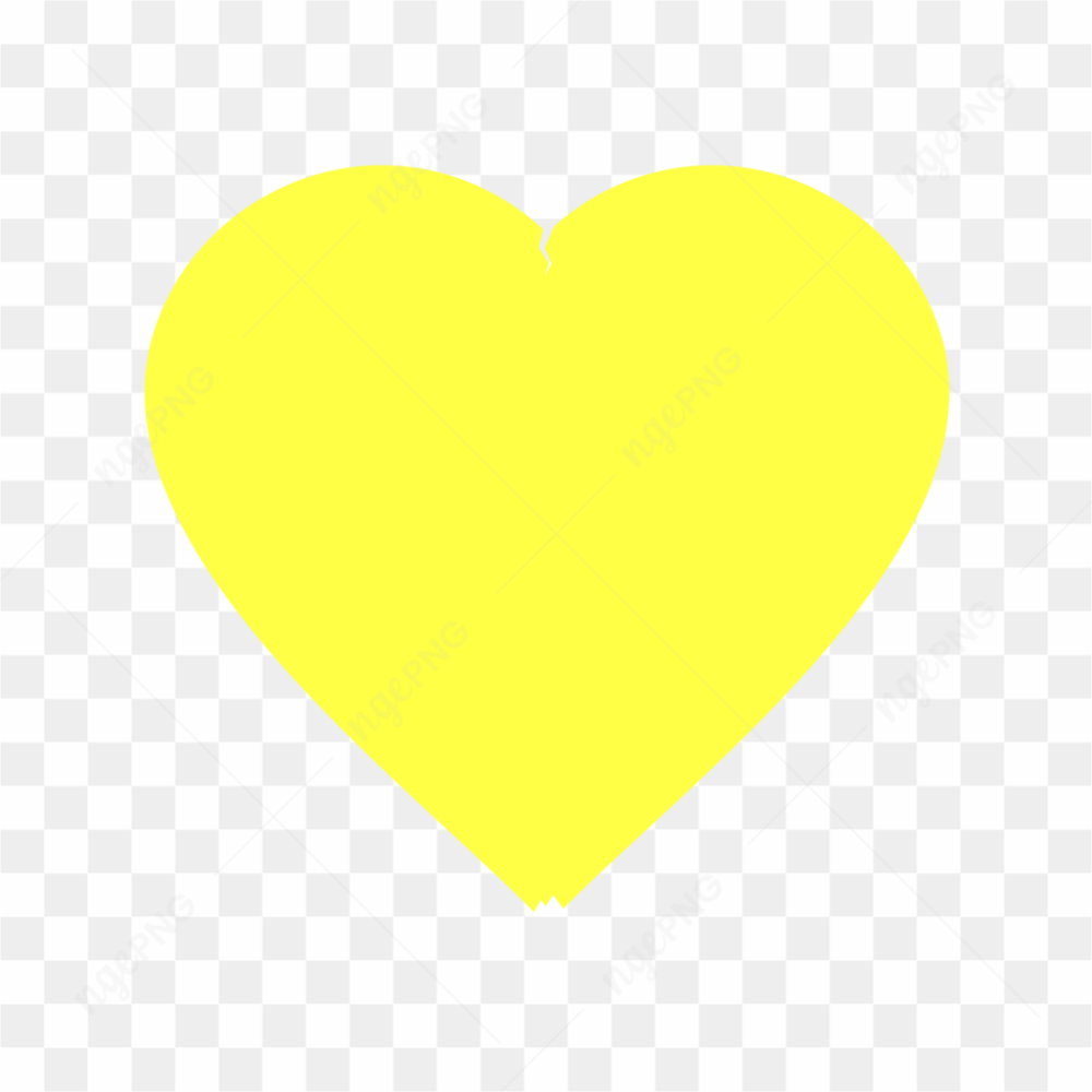 Yellow Heart PNG File