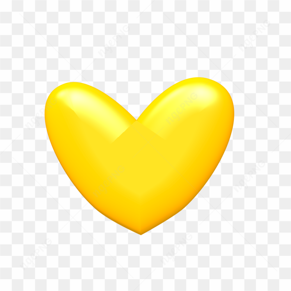Yellow Heart PNG Image