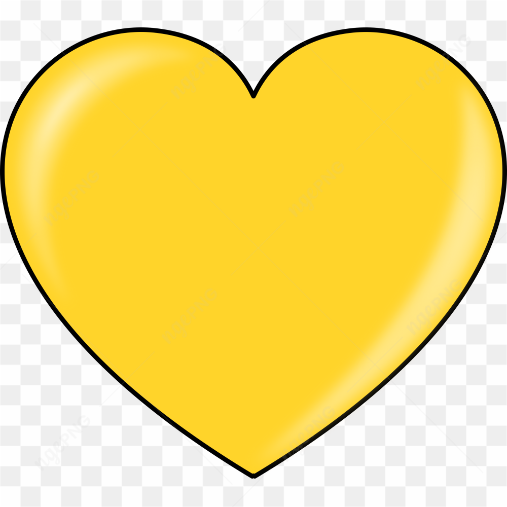 Yellow Heart PNG Photos