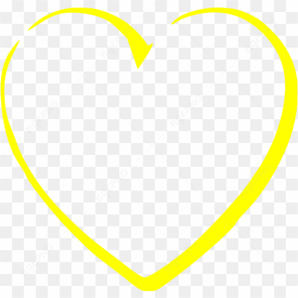 Yellow Heart PNG Transparent Image