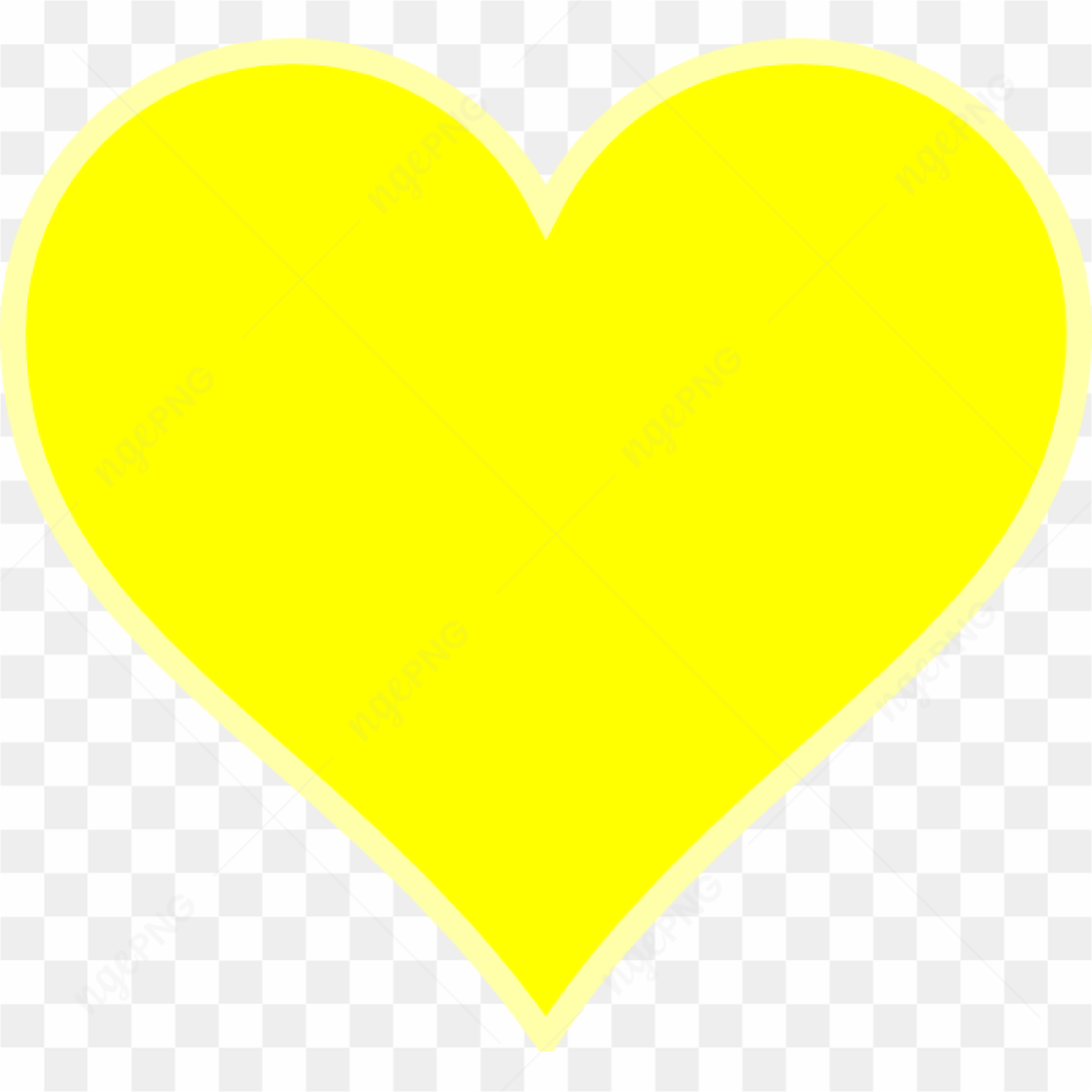 Yellow Heart Transparent Background