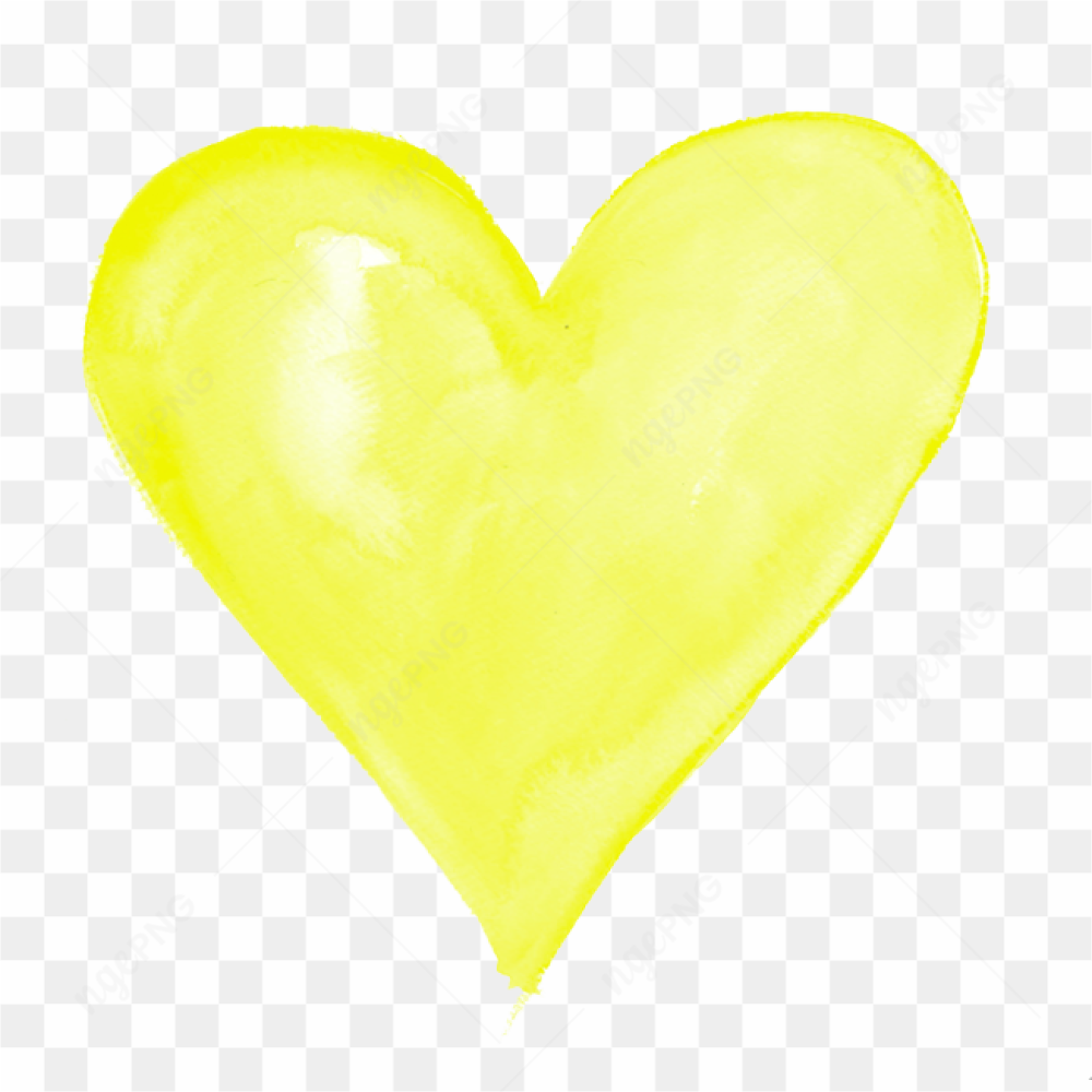 Yellow Heart Transparent PNG