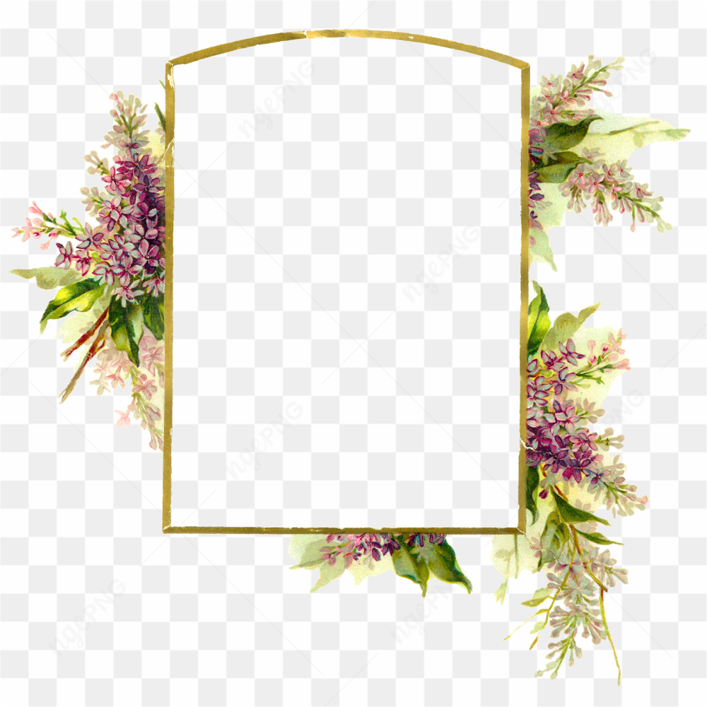 Wedding Flowers Frame PNG