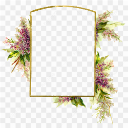 Wedding Flowers Frame PNG