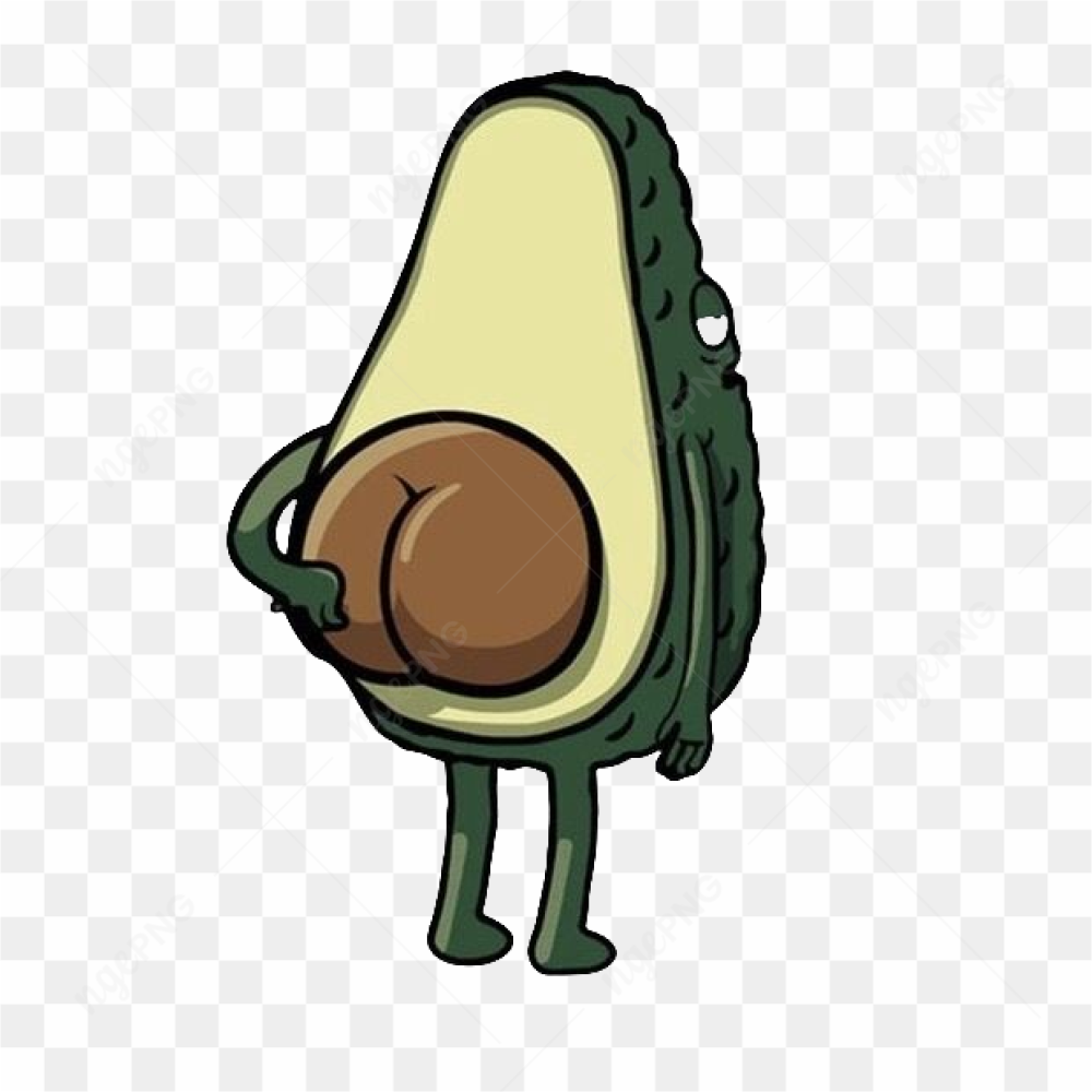 Avocado with butt