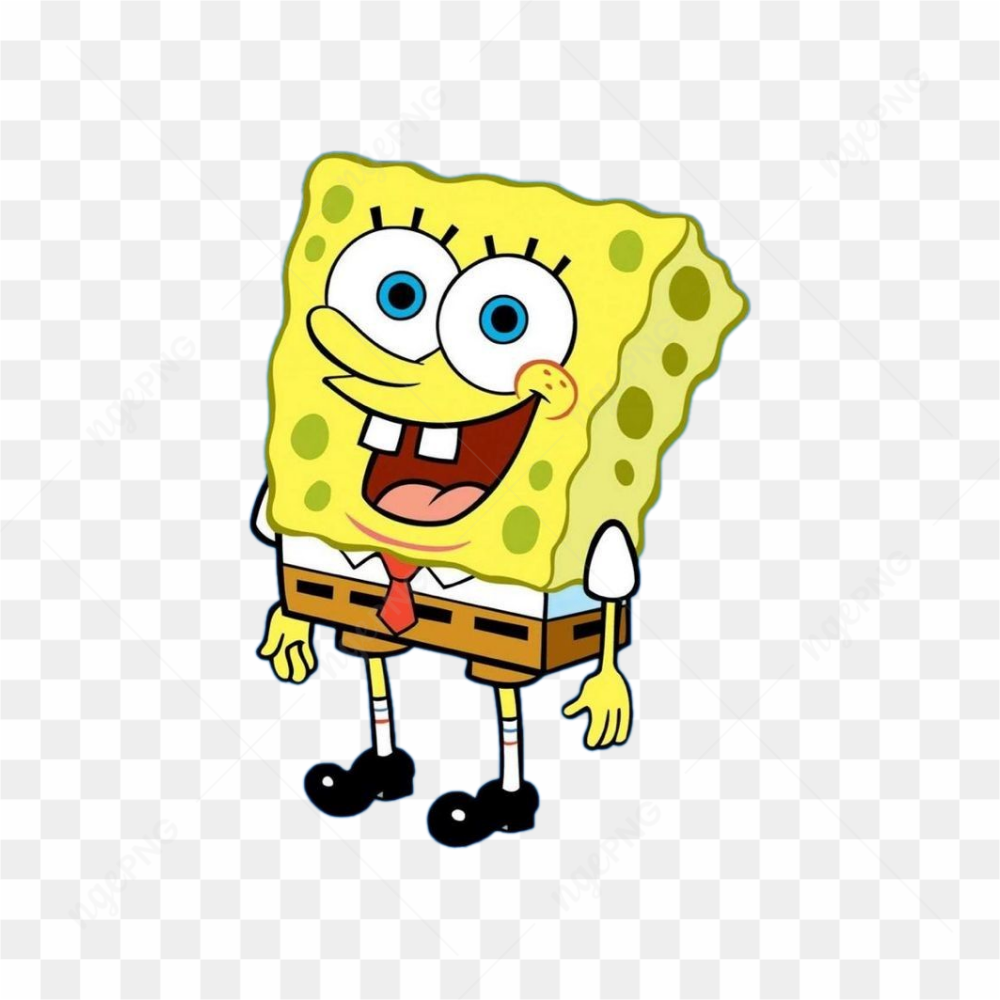 Spongebob is always smiling
