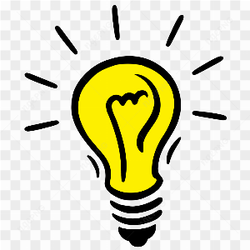 Lightbulb idea yellow lamp