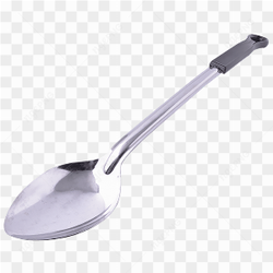 Metal soup spoon