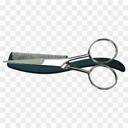 Barber scissors and comb