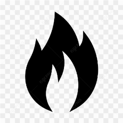 Black flame icon