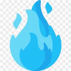 Blue flame icon