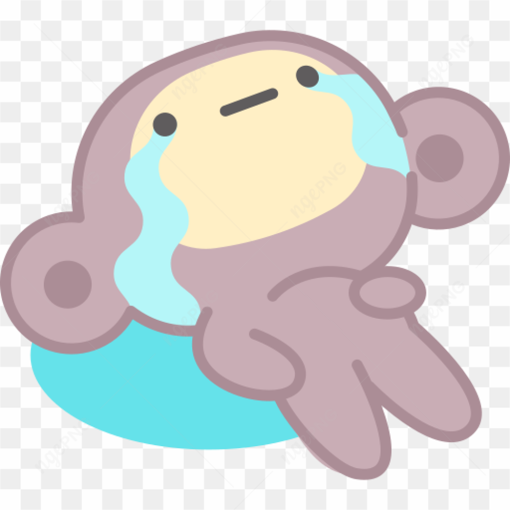 Sad monkey crying