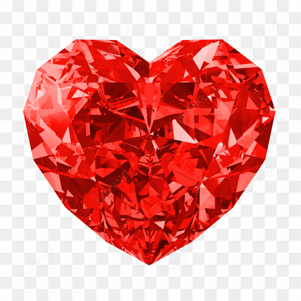Diamond red heart