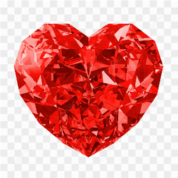 Diamond red heart