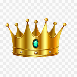 Crown, gold transparent 