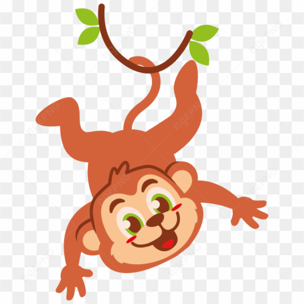 Monkey playing cartoon