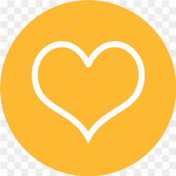 Attractive yellow heart