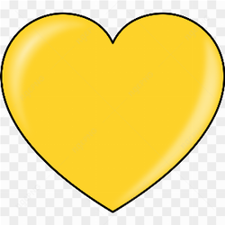 Yellow heart with black frame