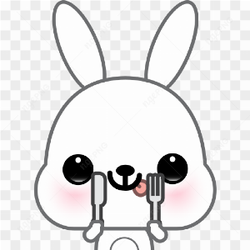 A very hungry rabbit