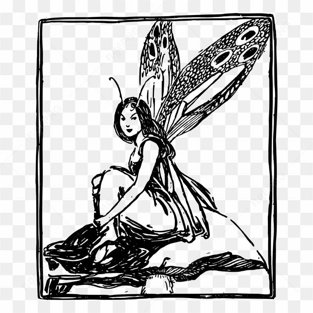 Drawing of a fairy