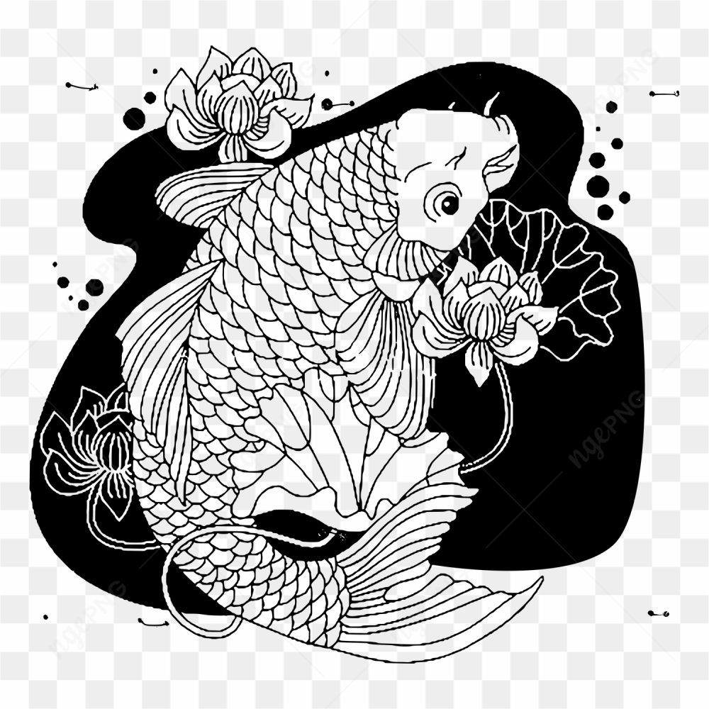 Carpa japanese uncolored