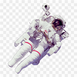 Astronaut space colored 