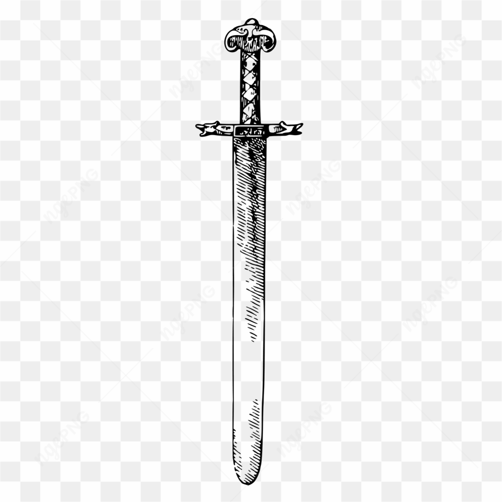 Sword uncolored painting