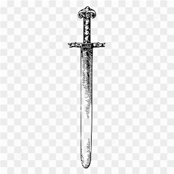 Sword uncolored painting