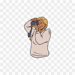 FEMALE PHOTOGRAPHER IN GRAY
