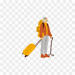 OLD TRAVELER LADY