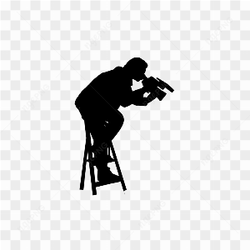 PHOTOGRAPHER SILHOUETTE ANGLE DOWN
