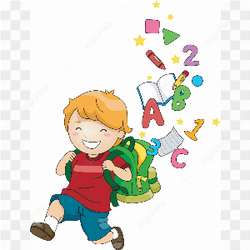 Learning cartoon kid running image