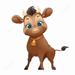 Bull with blue eyes