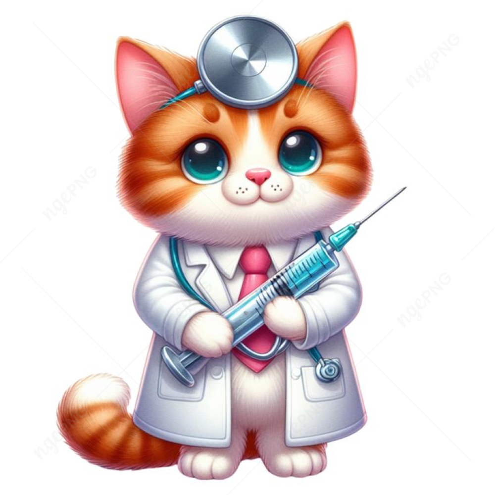 Red-headed cat doctor
