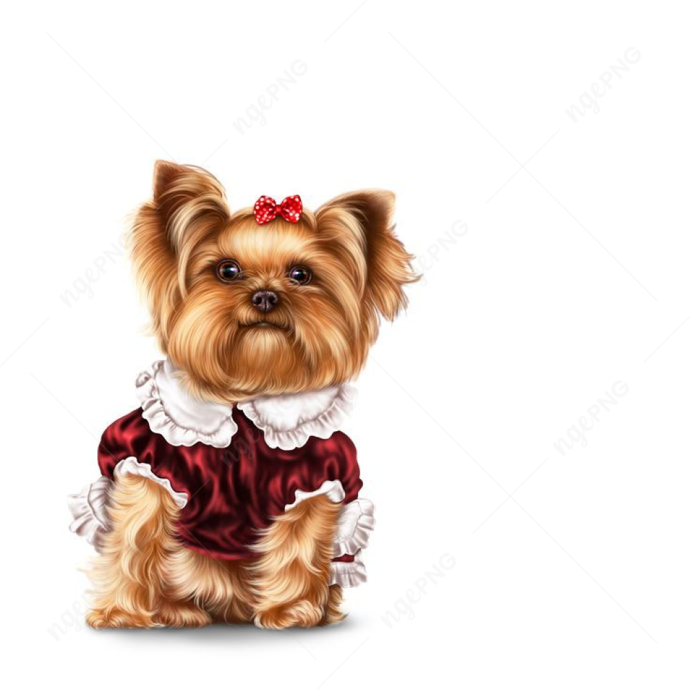 Beautiful little dog in dress